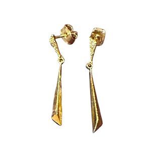 TAI Dangle Earrings in CZ & Gold